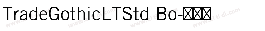 TradeGothicLTStd Bo字体转换